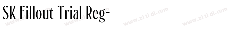 SK Fillout Trial Reg字体转换